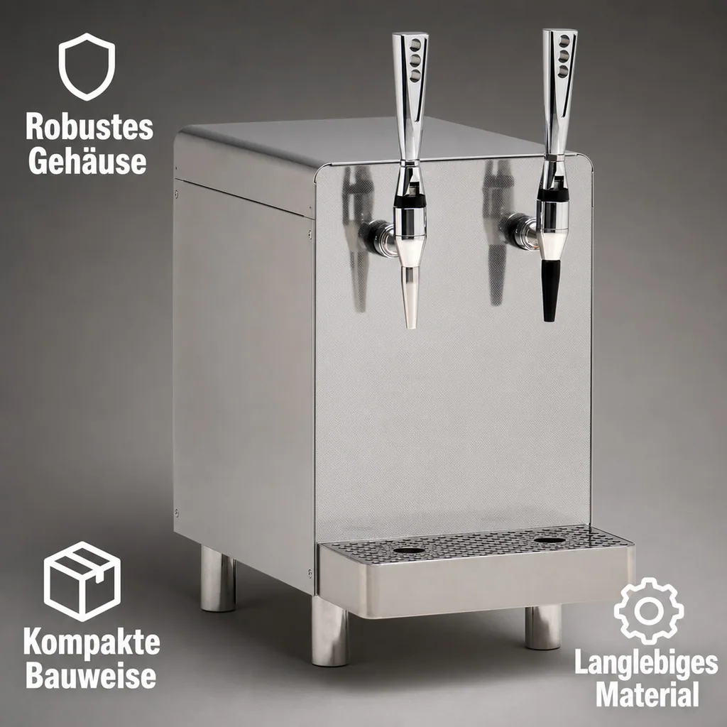 Nitro Coffee-Dispenser (2-leitig) | Für cremigen Nitro-Kaffee | Stouthahn & Tropfschale inklusive