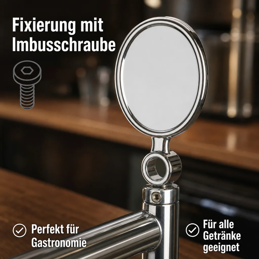 Medallion für Schankhähne, Kurz, Verchromt - Deko für Zapfhähne