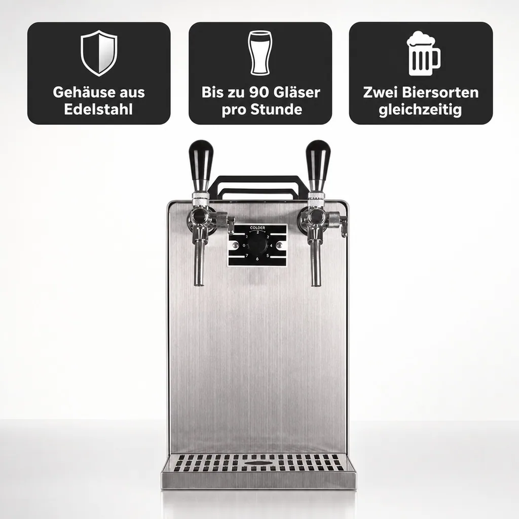 Bierzapfanlage STREAM 50, 2-Leitungs Trockenkühler, 55 l/h