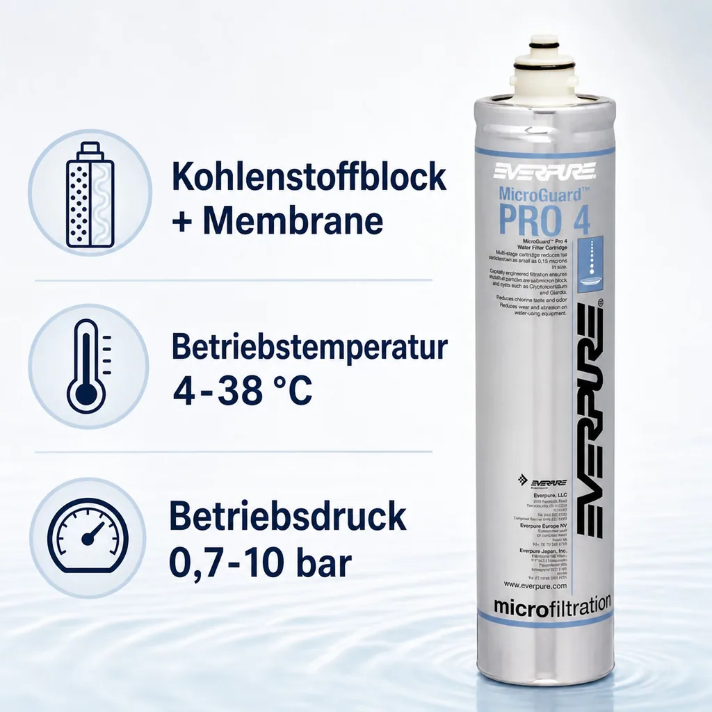 Wasserfilter, Filterpatrone - EVERPURE MicroGuard Pro 4 für bakterienfreies Wasser