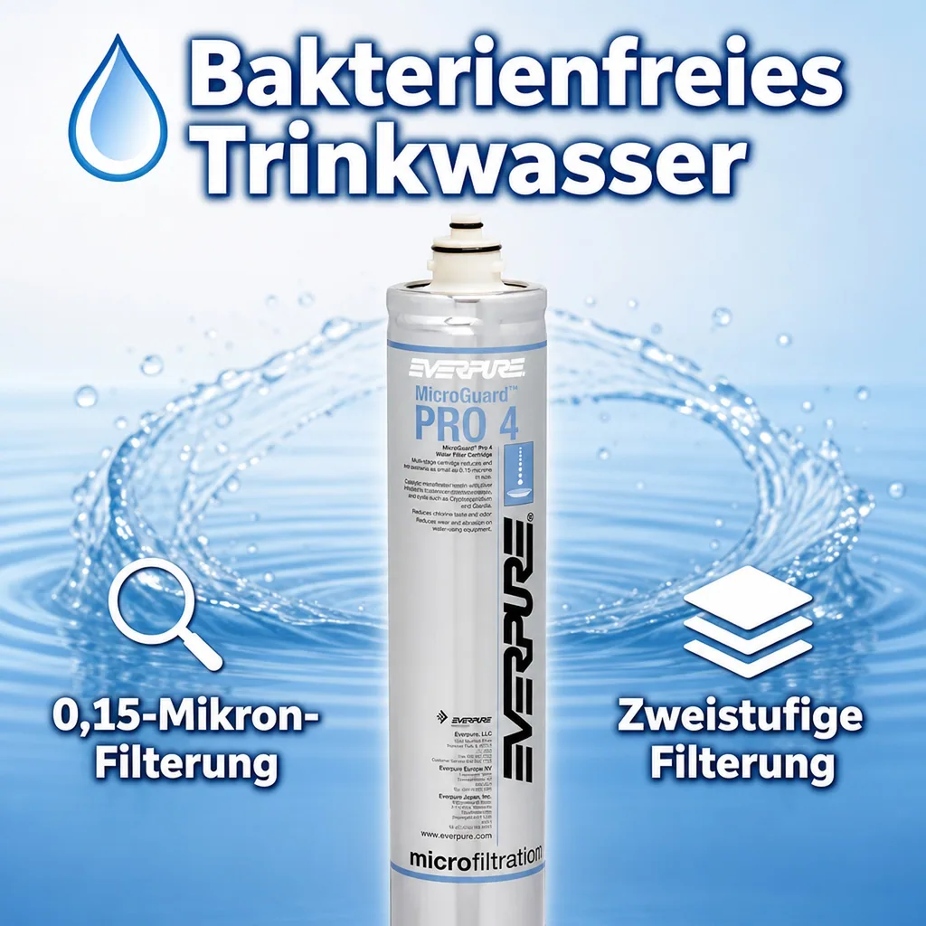 Wasserfilter, Filterpatrone - EVERPURE MicroGuard Pro 4 für bakterienfreies Wasser