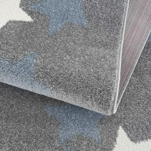 Livone Teppich Sternenband blau grau, Teppichgrösse: 160 x 230 cm