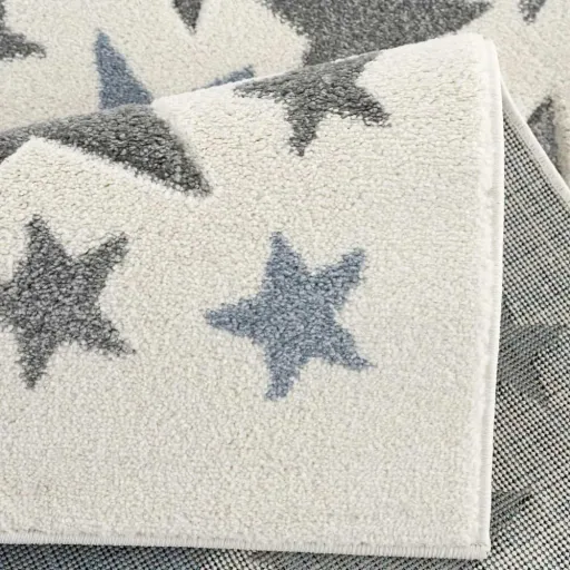 Livone Kinderteppich Stella Sterne blau grau, Teppichgrösse: 160 x 230 cm