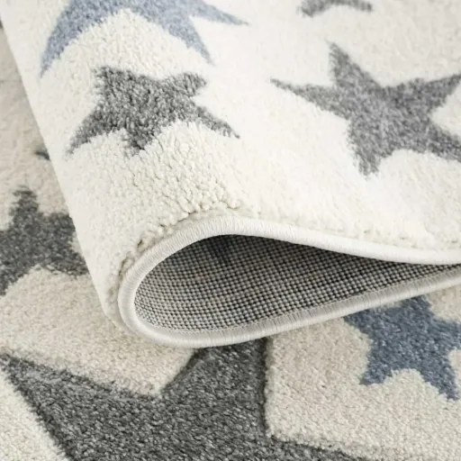 Livone Kinderteppich Stella Sterne blau grau, Teppichgrösse: 160 x 230 cm
