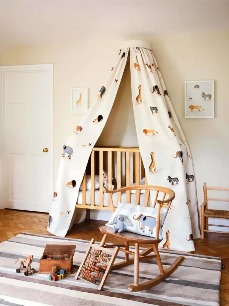 Little Sanderson Abracazoo Motivstoff Safari Tiere hellblau