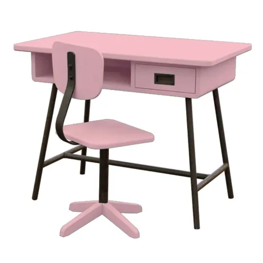 Laurette Kinderschreibtisch La Classe mit Stuhl, Farbe: Bubble Gum