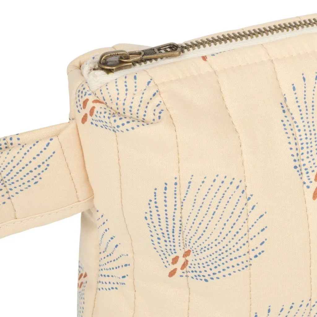 Nobodinoz STORIES Kosmetiktasche, Kulturtasche, 30 x 18 x 7 cm, Farbe: Blauer Gatsby/ Creme