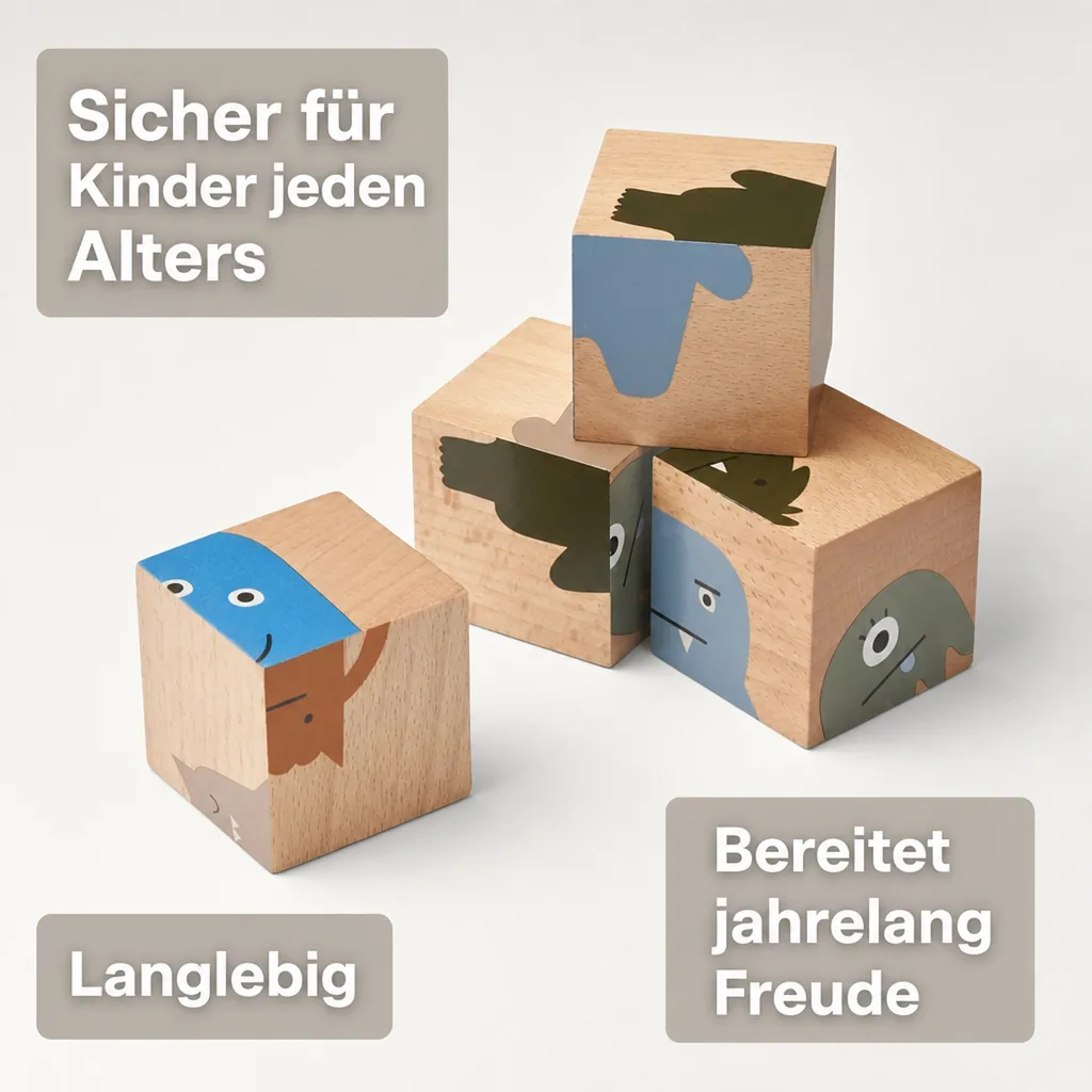 Liewood Puzzle, Holz Puzzle, Holzwürfel - Aage, Farbe: Vehicle / Nature