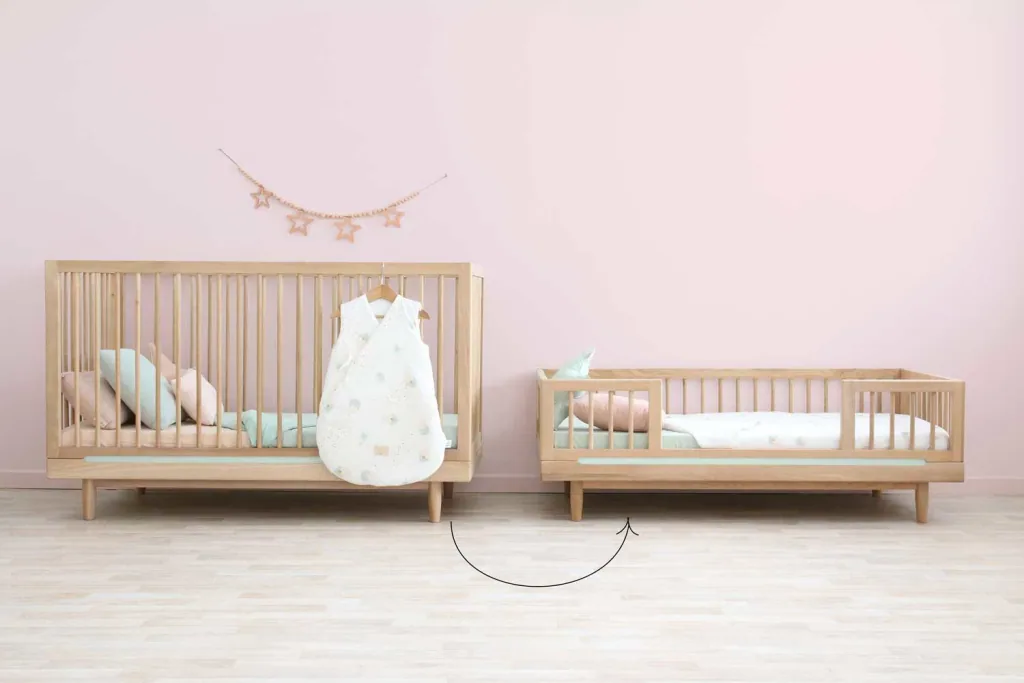 Nobodinoz Umbauset Babybett zum Juniorbett "Pure" Eiche