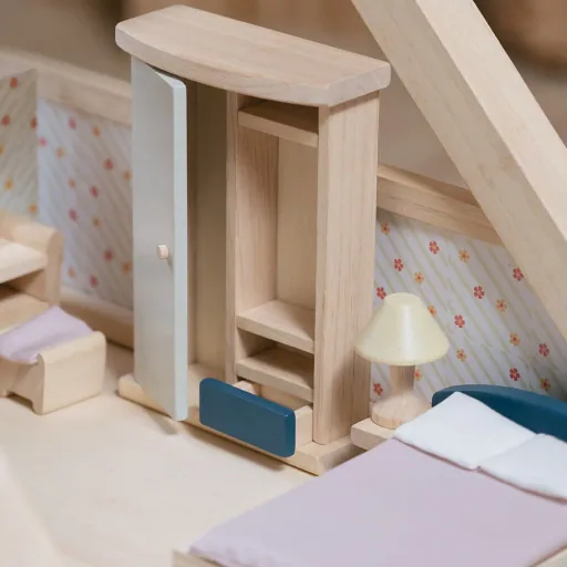Plan Toys Schlafzimmer Orchard Zubehör für Puppenhaus