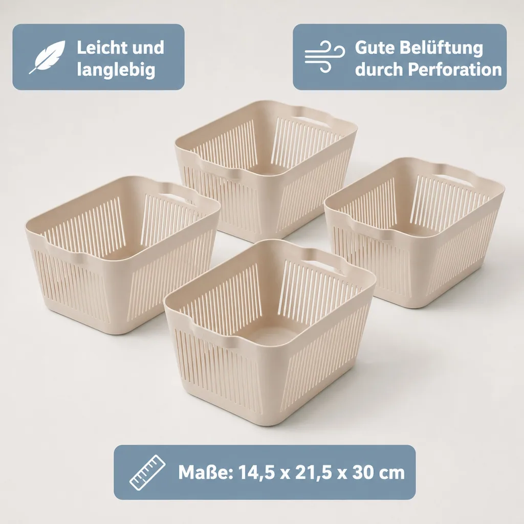 Liewood Korb - Makeeva, S 4-Pack, Farbe: Sandy
