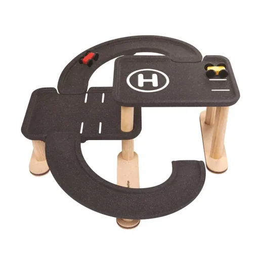 Plan Toys Parkhaus Holz mit schwarz