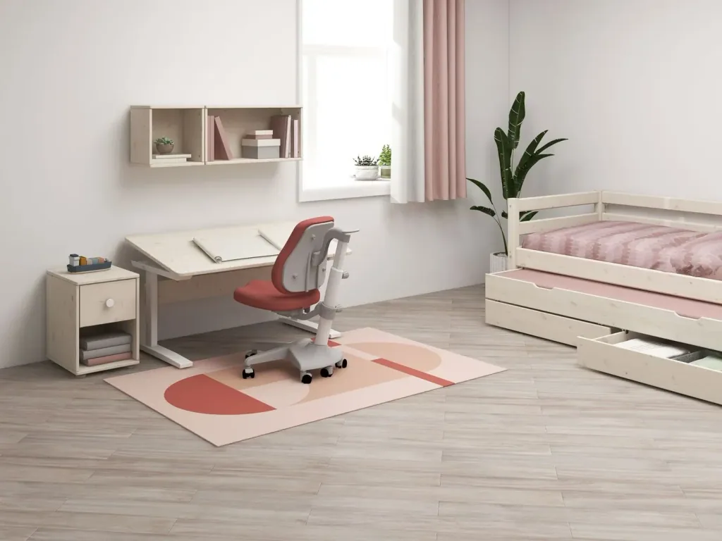 Flexa Schreibtisch - Classic, 54x120 cm, Farbe: Weiß gekalkt/Weiß