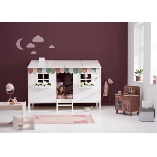 Flexa Einzelbett Haus weiss