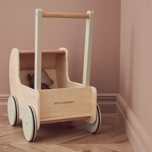 Kids Concept Puppenwagen Holz natur