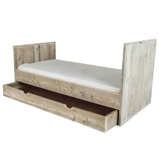 Dutchwood Einzelbett Holz, Bettkasten: mit Bettschublade