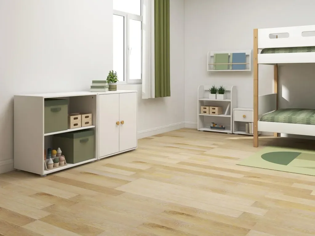 Flexa Kleiderschrank - Roomie, 3 Türen + 2 Schubladen, Farbe: Weiß/Eiche
