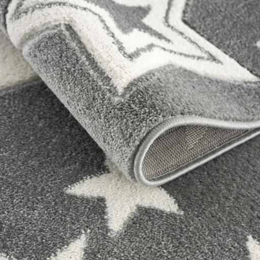 Livone Kinderteppich Galaxy Sterne grau, Teppichgrösse: 120 x 180 cm