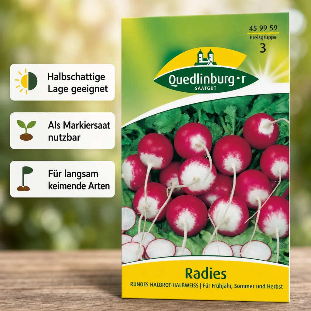 Radies, Rundes, halbrot-halbweiß