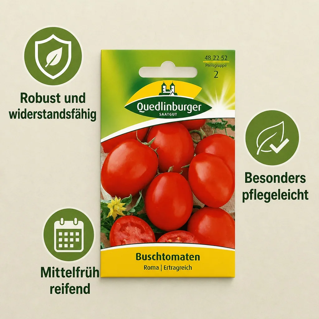 Buschtomate Roma, Tomatensamen kaufen, Freiland Anbau