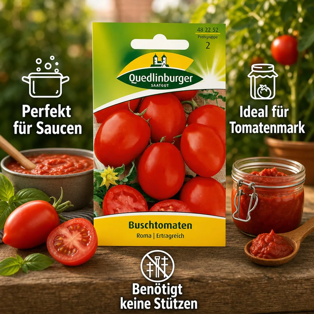 Buschtomate Roma, Tomatensamen kaufen, Freiland Anbau