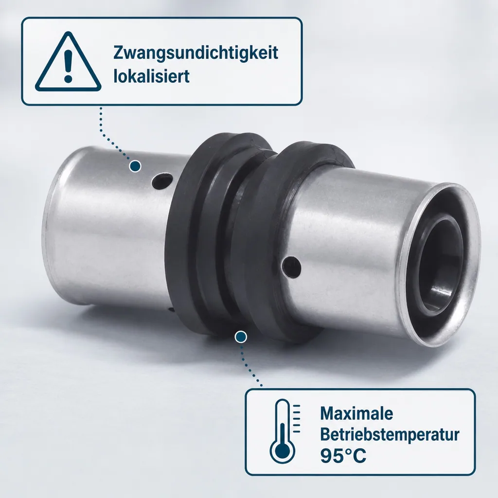 Pressfitting Kupplung, 26x3 mm, PPSU, DVGW zertifiziert