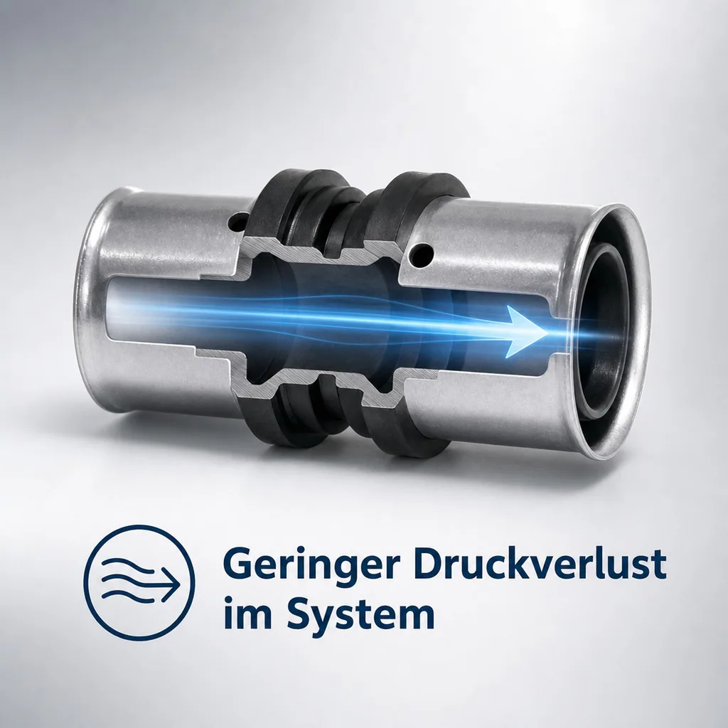PPSU Pressfitting Kupplung, 32mm, Wasserleitung