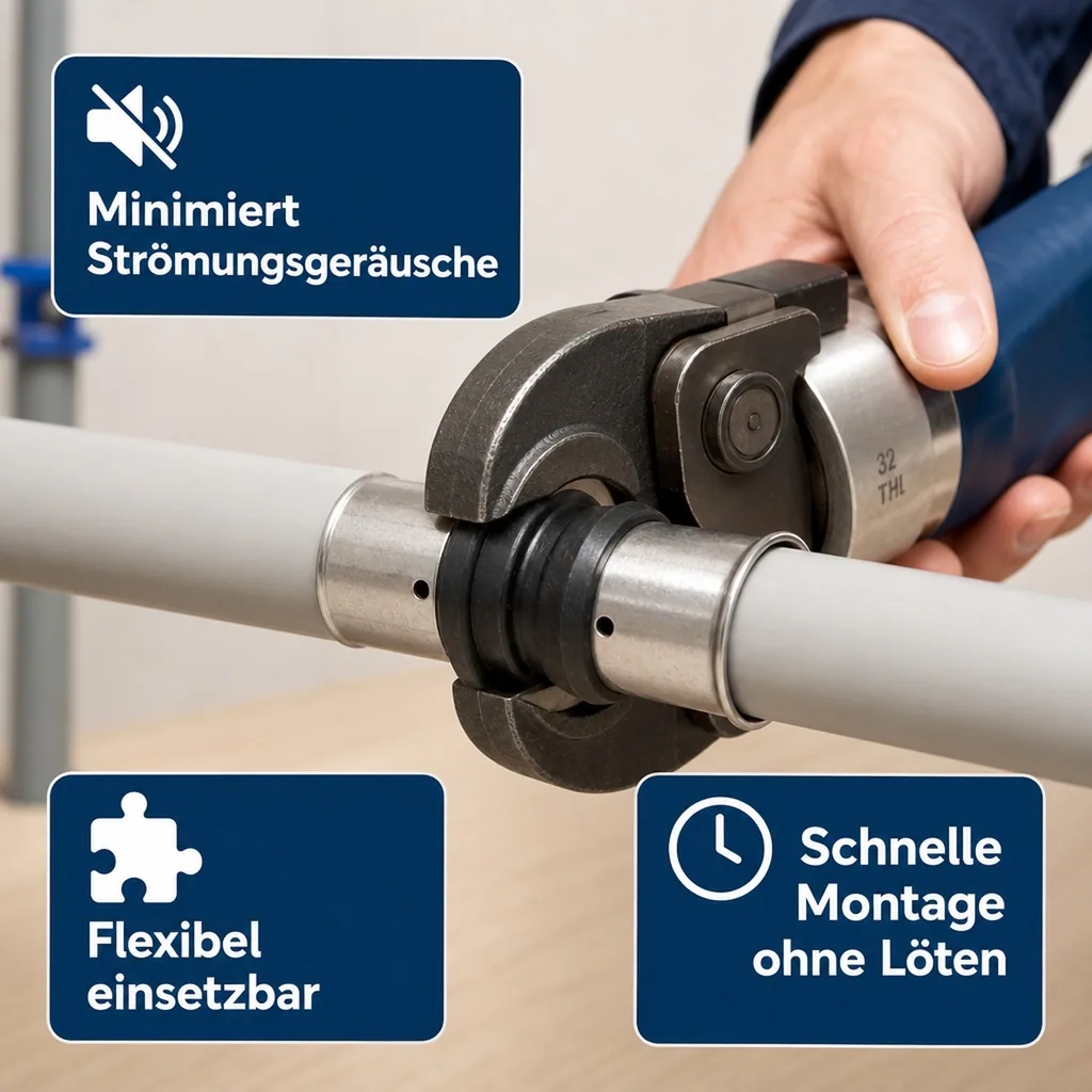 PPSU Pressfitting Kupplung, 32mm, Wasserleitung