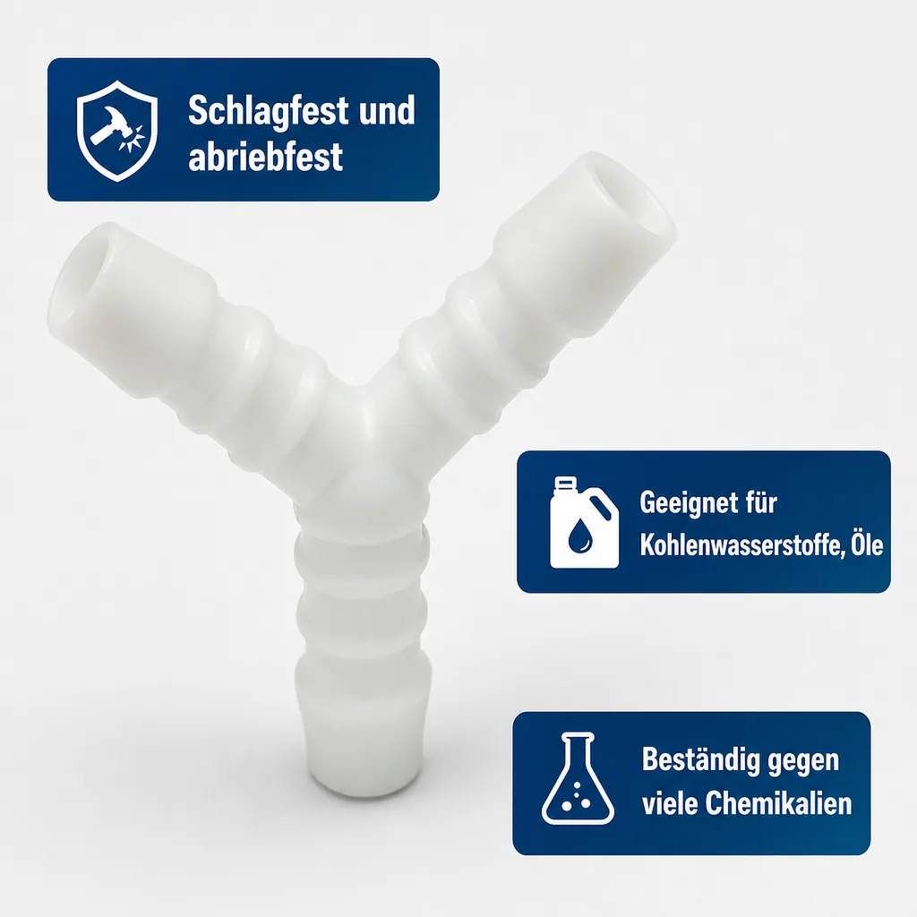 Schlauchverbinder 19mm, Y-Stück, Kunststoff, Schlauchverteiler