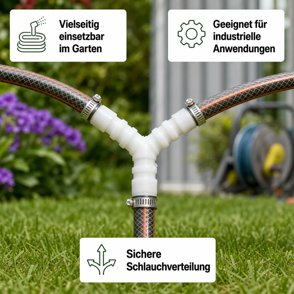 Schlauchverbinder 19mm, Y-Stück, Kunststoff, Schlauchverteiler