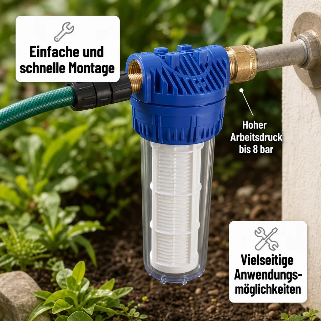 Trinkwasserfilter, Wasserfilter 10 Zoll, Profec, Kunststoff, 60 Micron