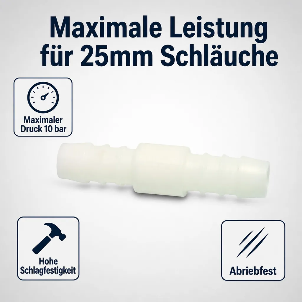 Schlauchverbinder Kunststoff Tülle 25 mm