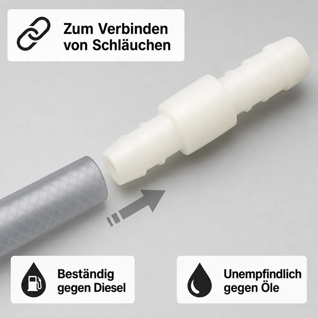 Schlauchverbinder Kunststoff Tülle 25 mm