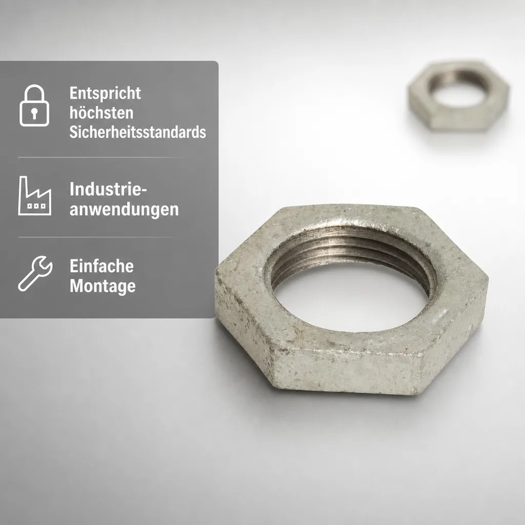 Gewindefitting Temperguss Gegenmutter 3/8" IG, verzinkt
