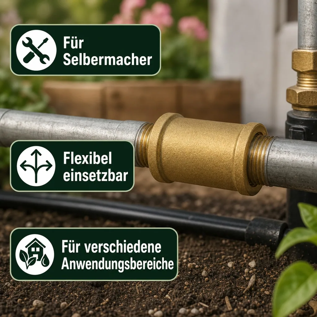 Messing Muffe, Gewindefitting 3/4 Zoll, Trinkwasser