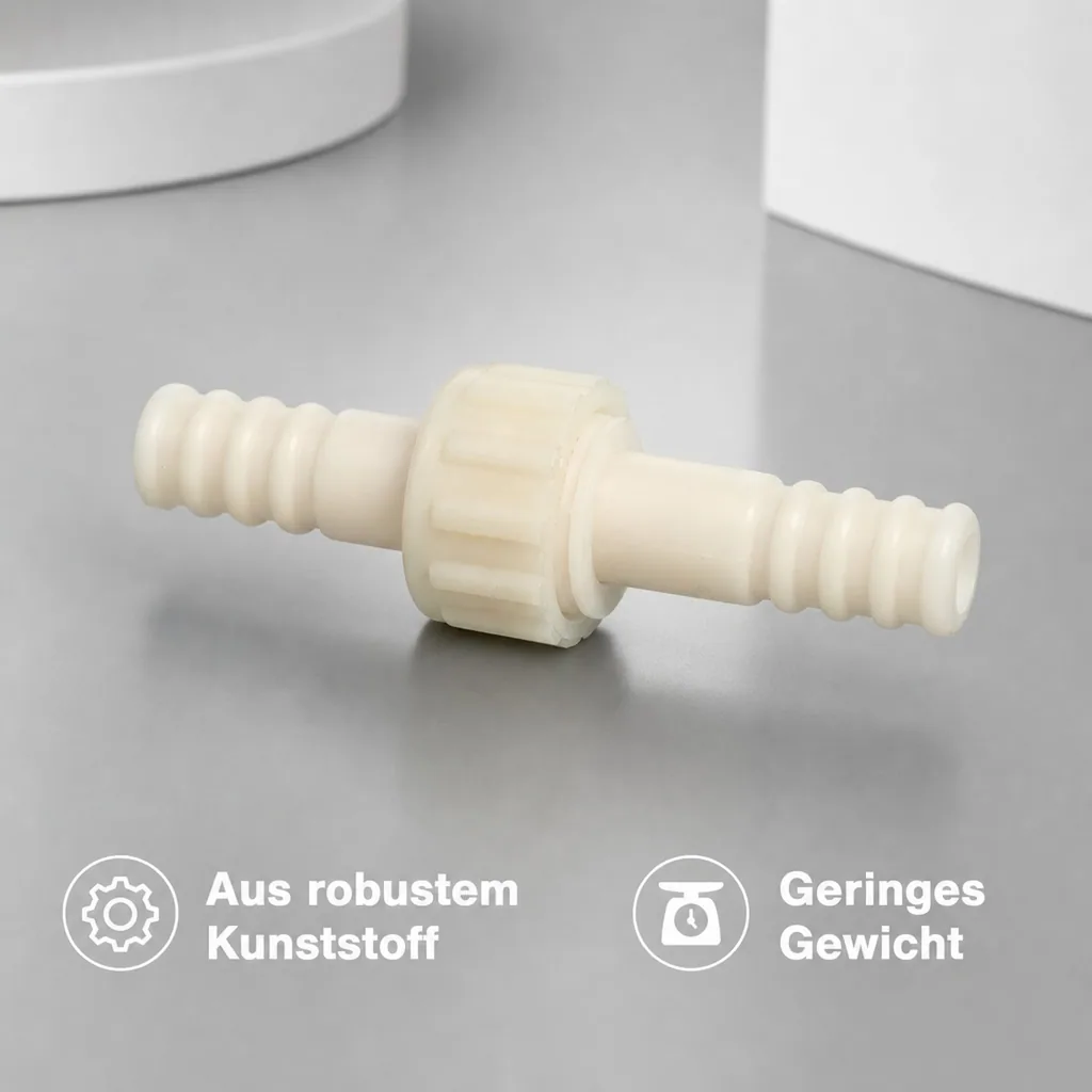 Schlauchverbinder Kunststoff 3/3 Kupplung Tülle 40 mm