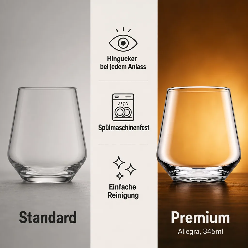 Whiskygläser, Whiskybecher - 6er Set - Allegra, 345ml