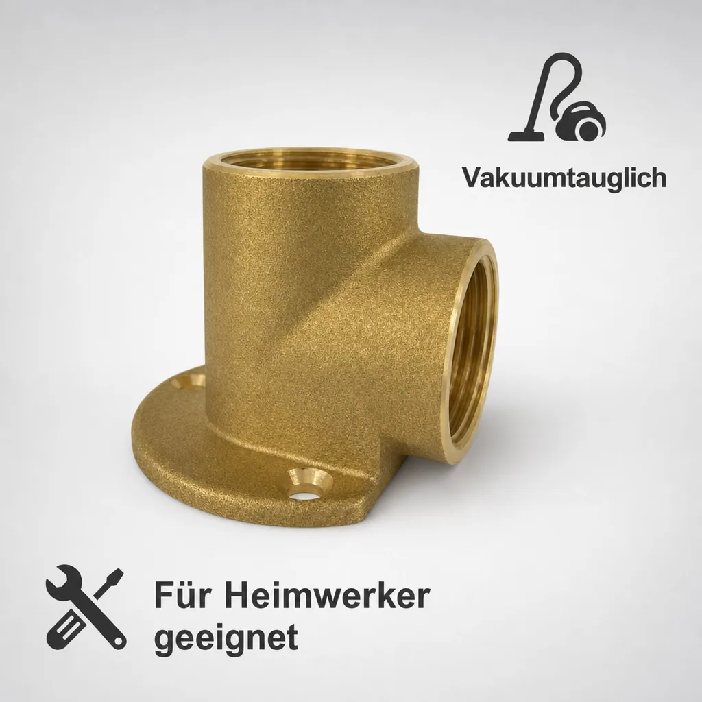 Messingfitting, Wandscheibe, Gewindefitting, 3/4" IG x 3/4" IG