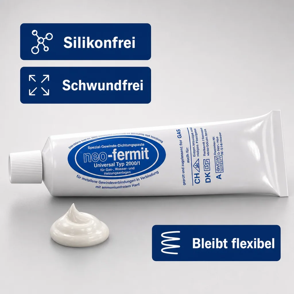 Dichtpaste, Gewindedichtpaste, 150g, Universal, Gas, Wasser, Heizung