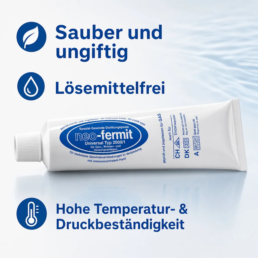 Dichtpaste, Gewindedichtpaste, 150g, Universal, Gas, Wasser, Heizung