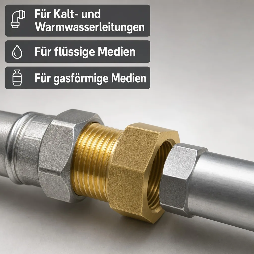 Gewindefitting Messing Reduzierstück 1 1/4" AG x 1/2" IG