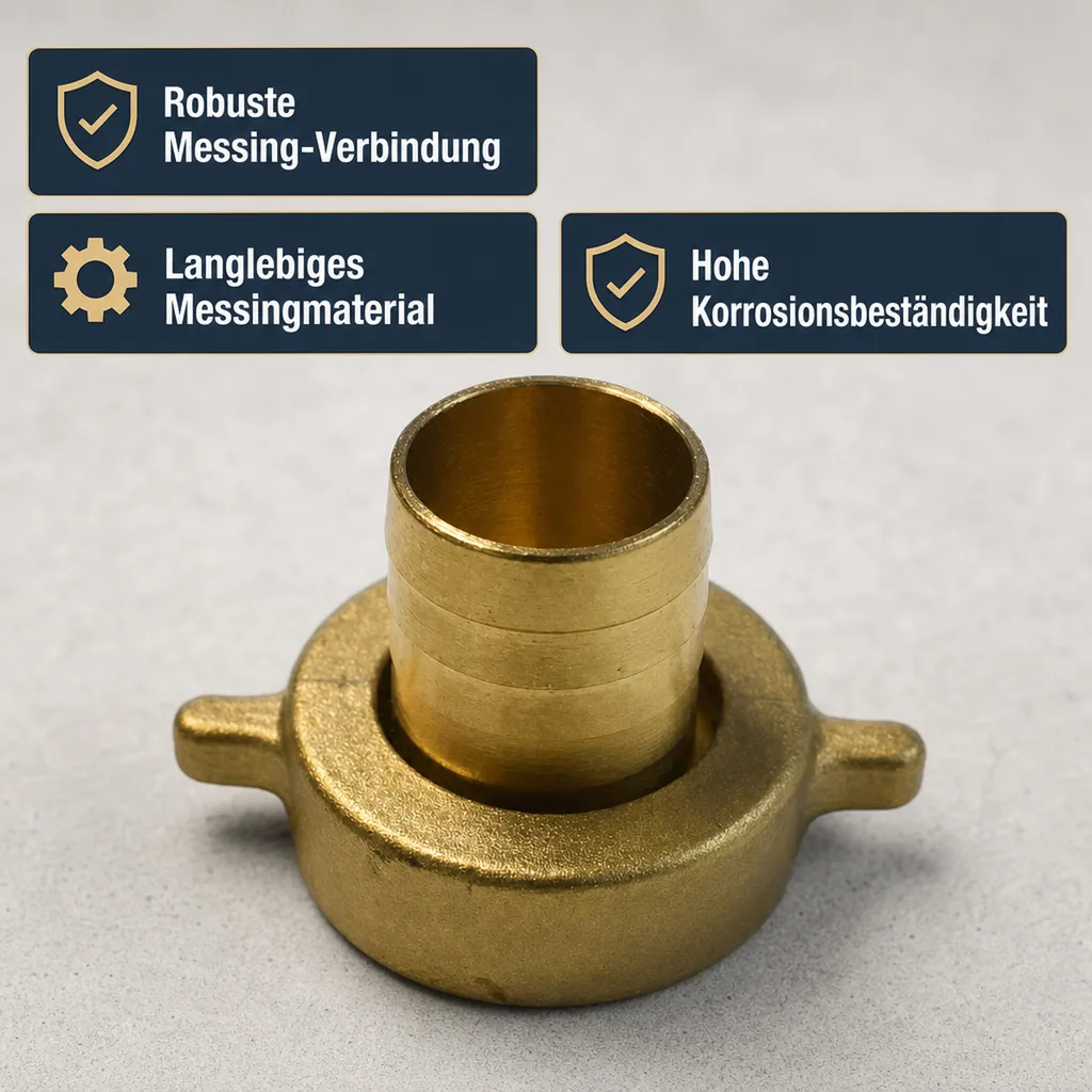 Schlauchverschraubung Messing, 1 1/4 Zoll IG, 25mm