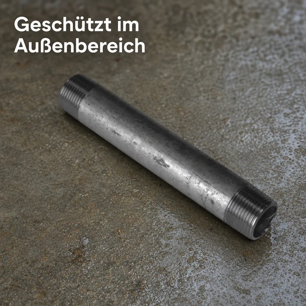 Gewindefitting Rohrnippel verzinkt 2" AG x 2" AG 40 mm