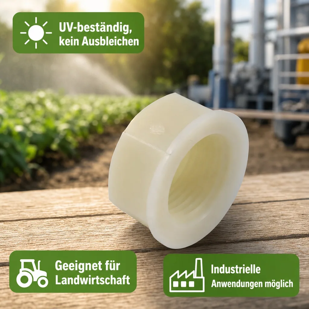 Schlauchverbinder 1 Zoll, Kunststoff Endkappe, Garten, Schlauchkupplung
