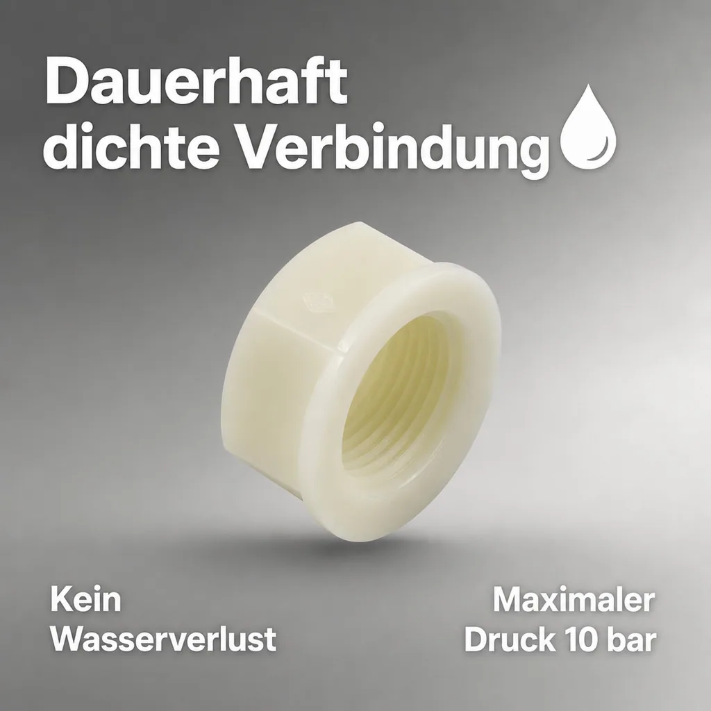 Schlauchverbinder 1 Zoll, Kunststoff Endkappe, Garten, Schlauchkupplung