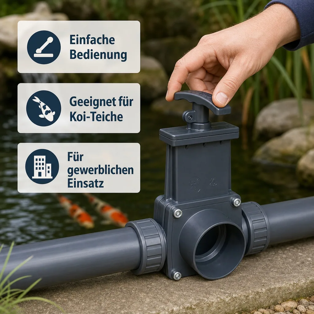 Zugschieber 63 x 63 Klebemuffe beidseitig
