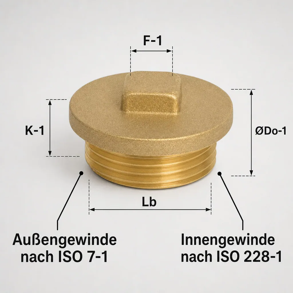 Gewindefitting Messing Stopfen 2" AG