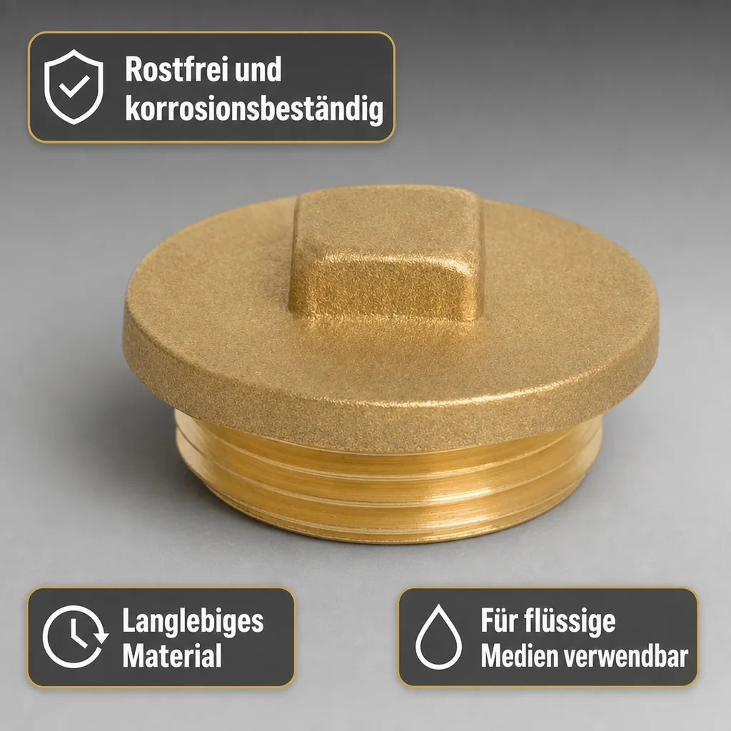 Gewindefitting Messing Stopfen 2" AG