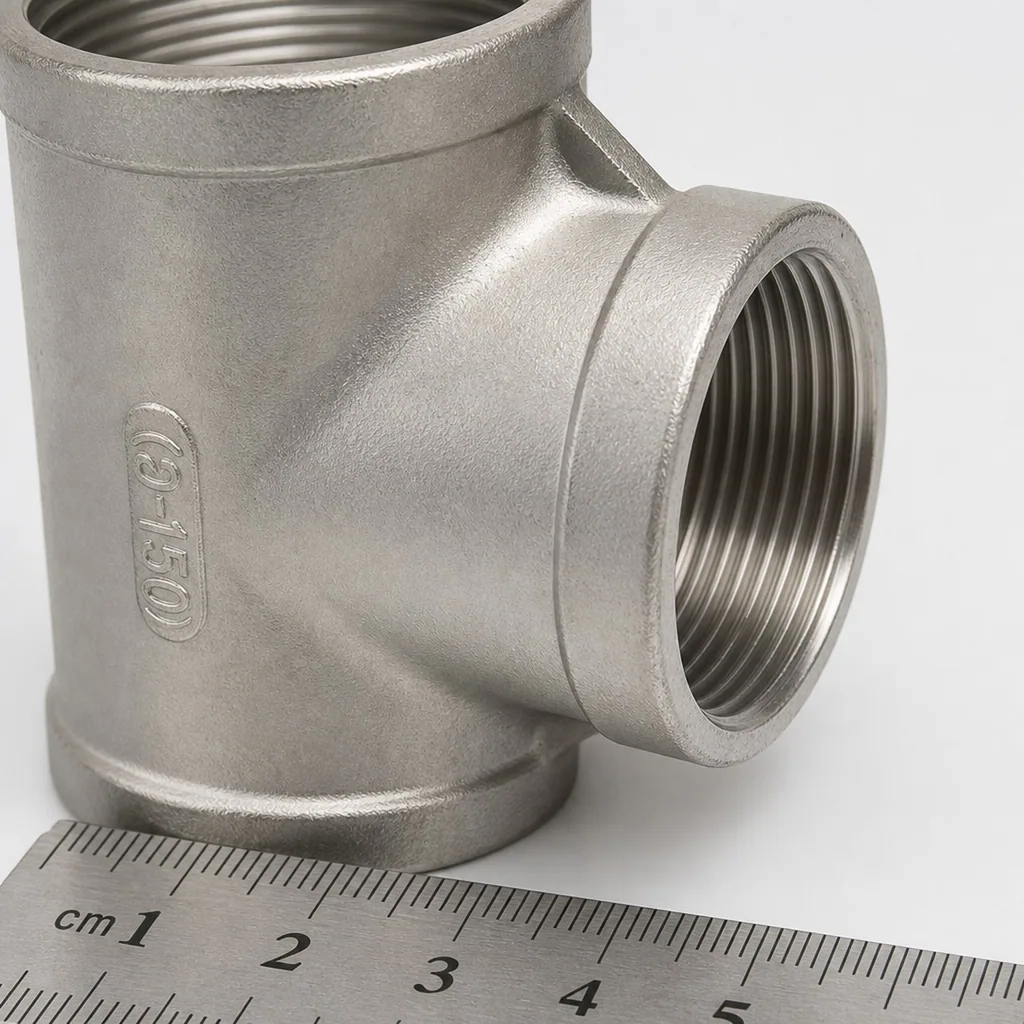 Gewindefitting Edelstahl T-Stück 90° 3/4" IG