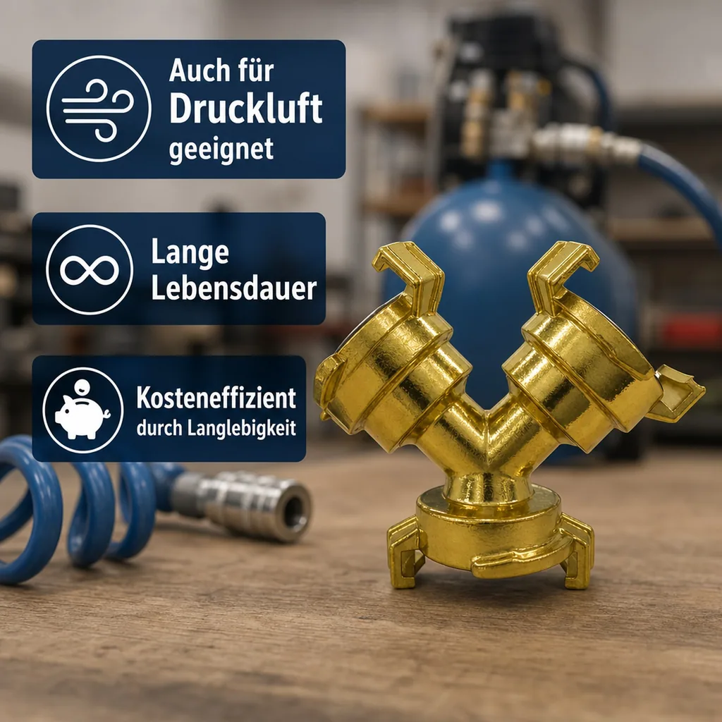 Y Verteiler, Messing Y Verteiler, Schnellkupplung, Universal